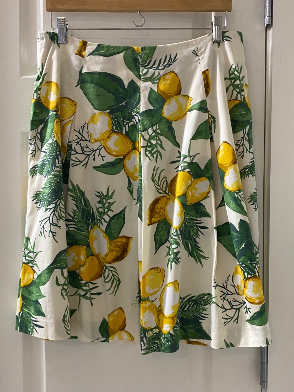 Talbots Pleated A-Line Lemon Skirt, Size 12P